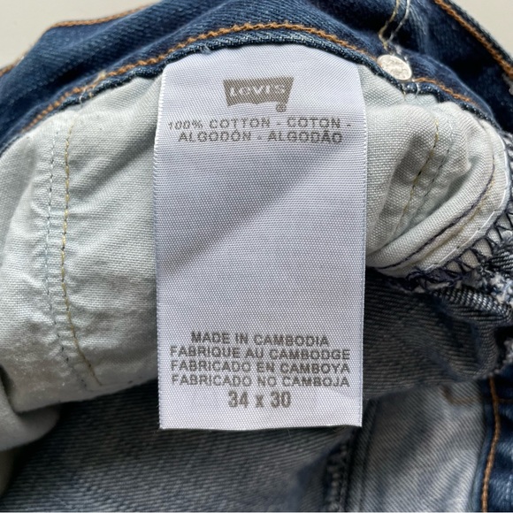 Levi's Men's Flap Pocket 514 Slim Straight Medium Blue Jeans 34 x 30 - Picture 12 of 13